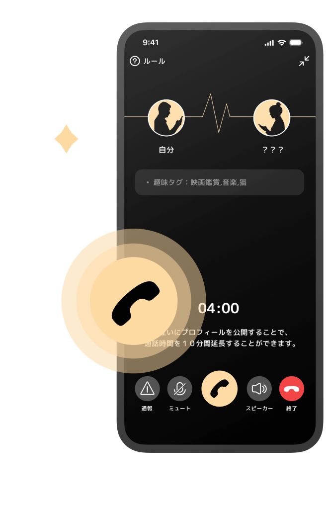 音声通話画面